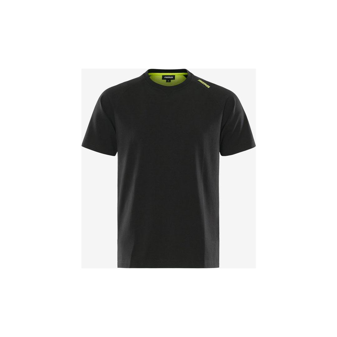 FRISTADS T-shirt heavy 7553 Svart/Gul XL | Arbetskläder - Arbetströjor - T-shirts | Kontorsexperten