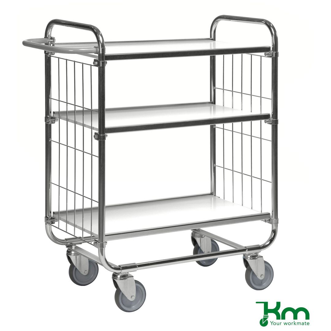 Hyllvagn 8000 3 hyllplan 945x470x1120mm | Emballage och lagerutrustning - Lagerutrustning - Hyllvagnar | Kontorsexperten