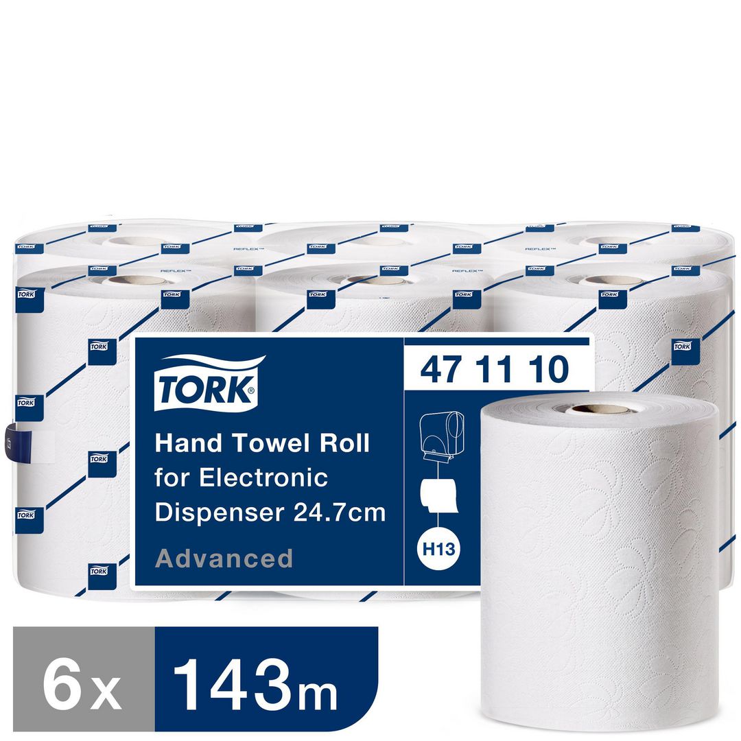 TORK Torkrulle Advanced H13 2-lagers vit 6/fp | Städ och hygien - Toalettpapper och torkpapper - Torkrullar | Kontorsexperten