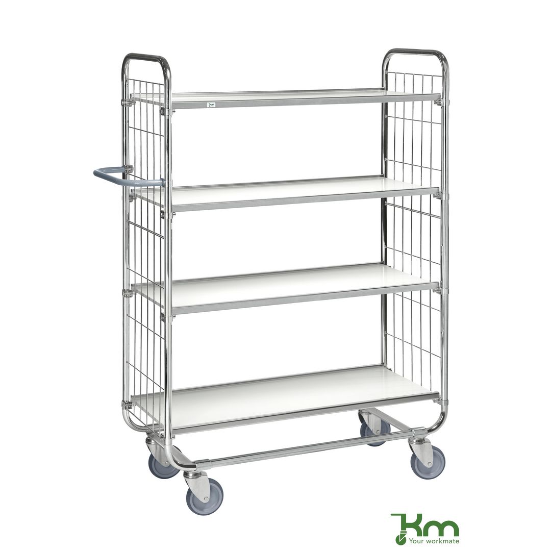 Hyllvagn 8000 4 hyllplan 1195x470x1590mm | Emballage och lagerutrustning - Lagerutrustning - Hyllvagnar | Kontorsexperten