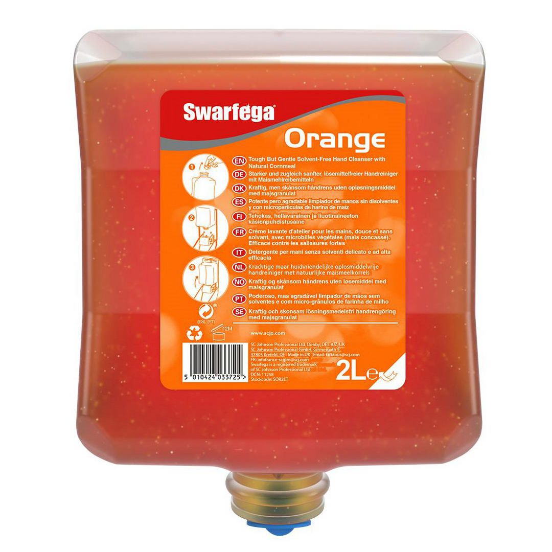 SWARFEGA Handrengöring Orange 2L | Städ och hygien - Tvål och hygien - Tvål - Flytande | Kontorsexperten