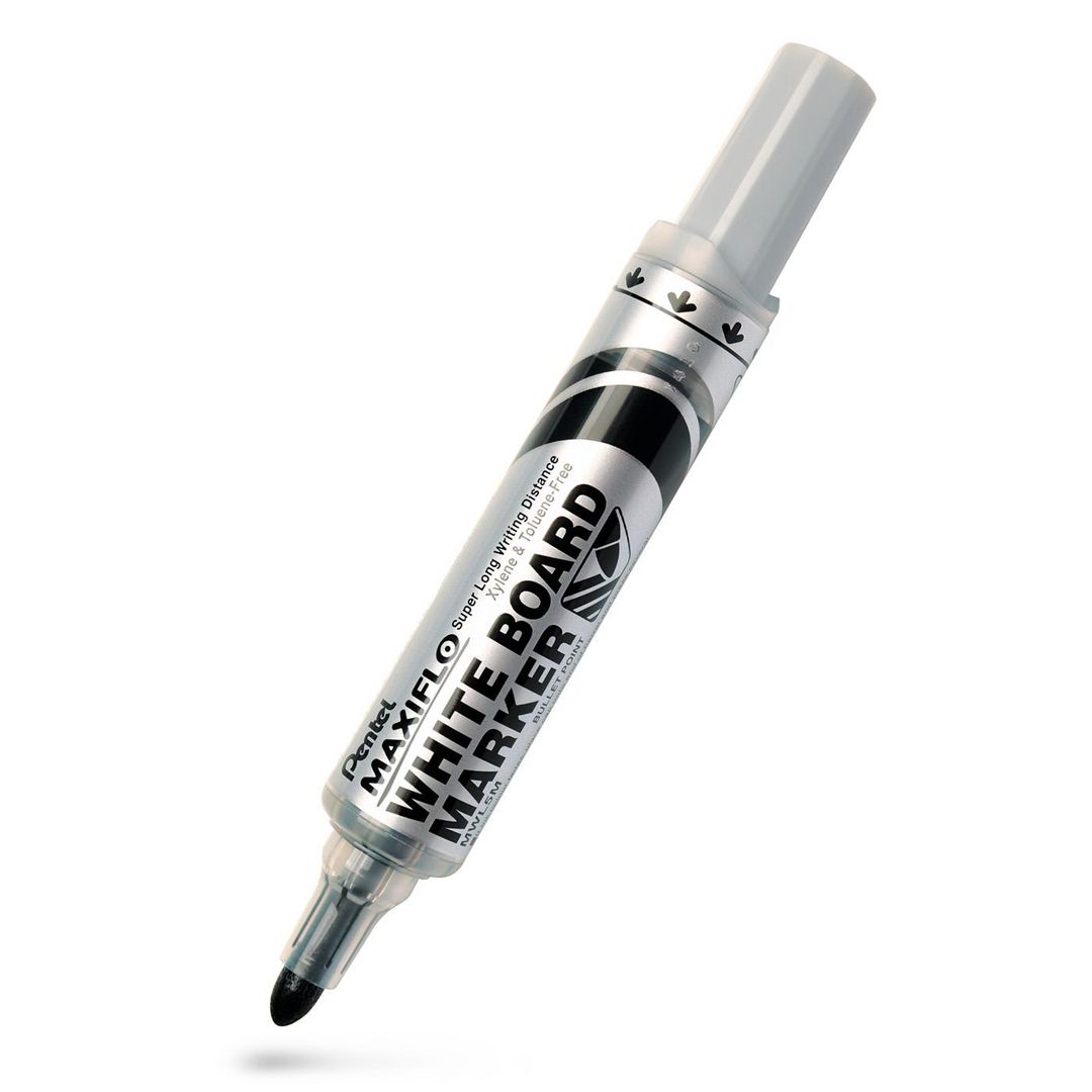 PENTEL Whiteboardpenna Maxiflo rund svart | Kontorsmaterial - Pennor - Whiteboardpennor - Rund spets | Kontorsexperten