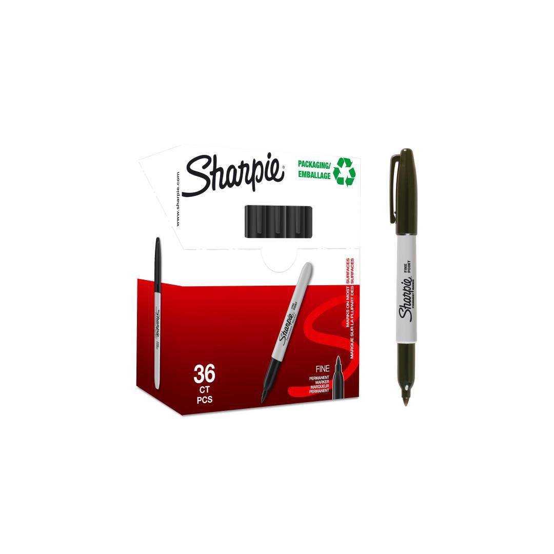 SHARPIE Märkpenna F svart 32+4/fp | Kontorsmaterial - Pennor - Märkpennor - Rund spets | Kontorsexperten