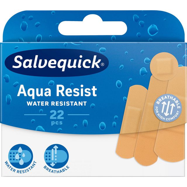 SALVEQUICK Plåster Aqua Resist Mix 22/fp | Skyddsutrustning - Första Hjälpen - Plåster | Kontorsexperten