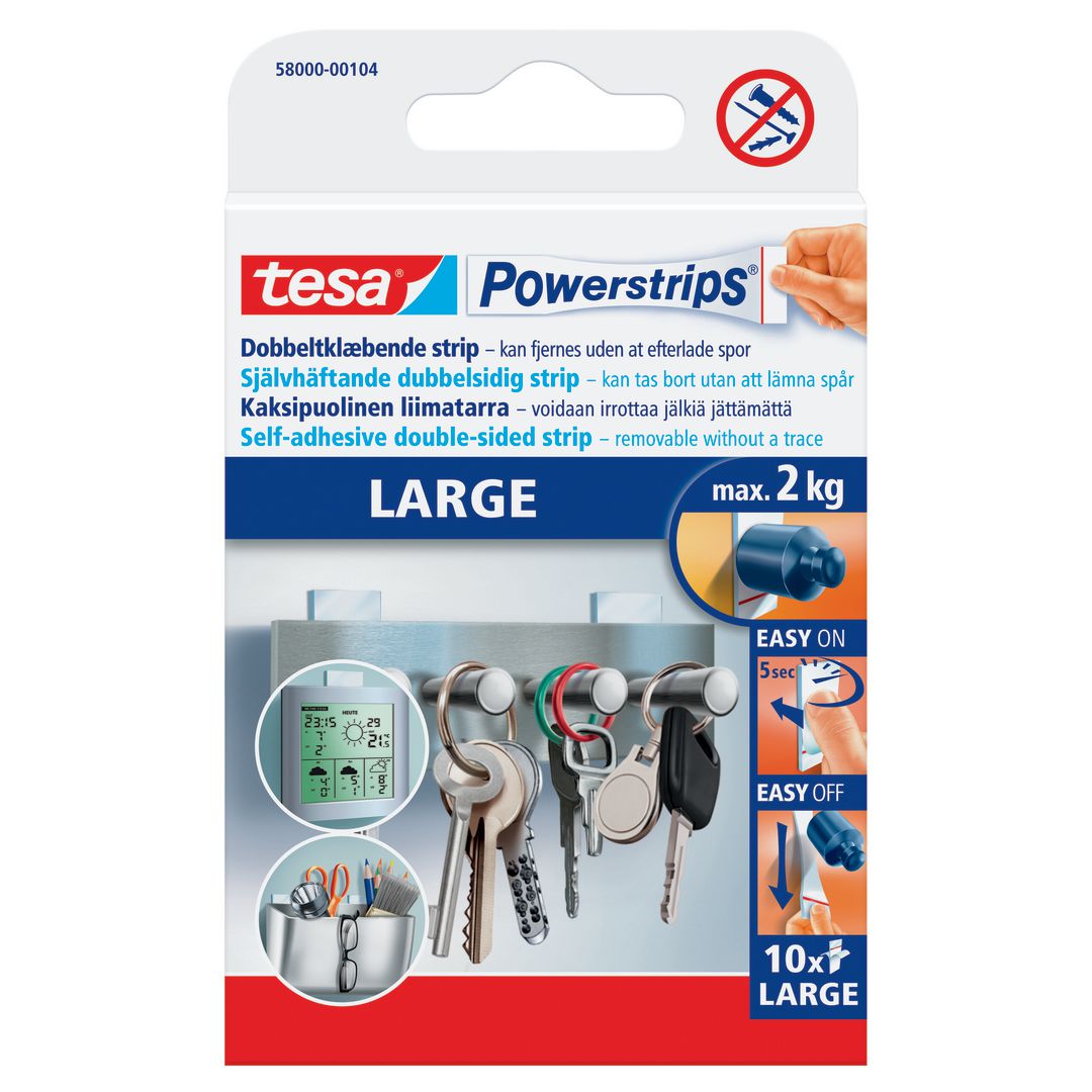 TESA Powerstrips 10/fp | Kontorsmaterial - Butiksmaterial - Upphängningsanordning | Kontorsexperten