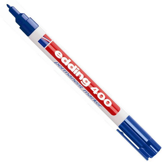 EDDING Märkpenna Permanent 400 med rund spets, 1 mm, blå | Kontorsmaterial - Pennor - Märkpennor - Rund spets | Kontorsexperten