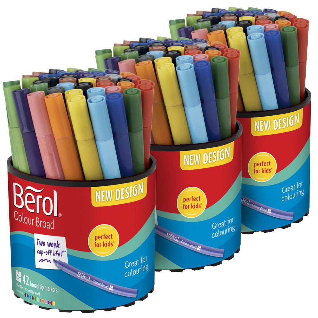 BEROL Fiberpenna Colourbroad 42x3/fp | Skola och förskola - Pennor och tillbehör - Fiberpennor - Standard | Kontorsexperten