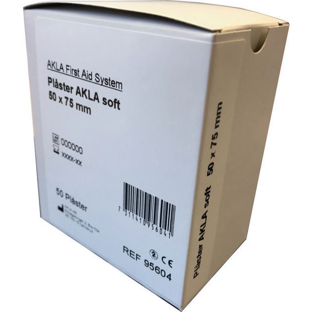 AKLA Plåster Soft NW 53x72mm 50/fp | Skyddsutrustning - Första Hjälpen - Plåster | Kontorsexperten