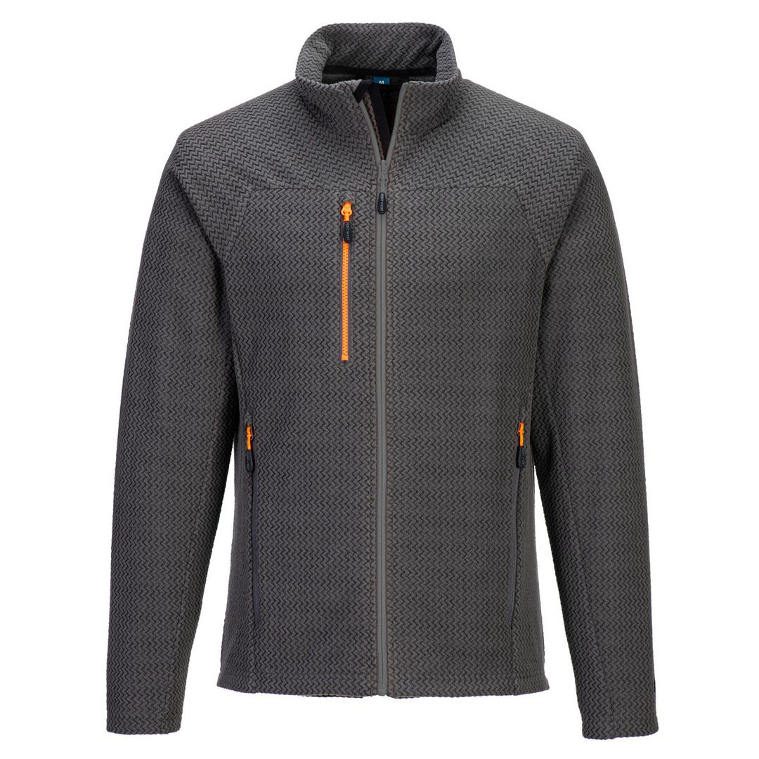 PORTWEST Fleecetröja text zip EV480 grå 2XL | Arbetskläder - Arbetsjackor - Fleecejackor | Kontorsexperten