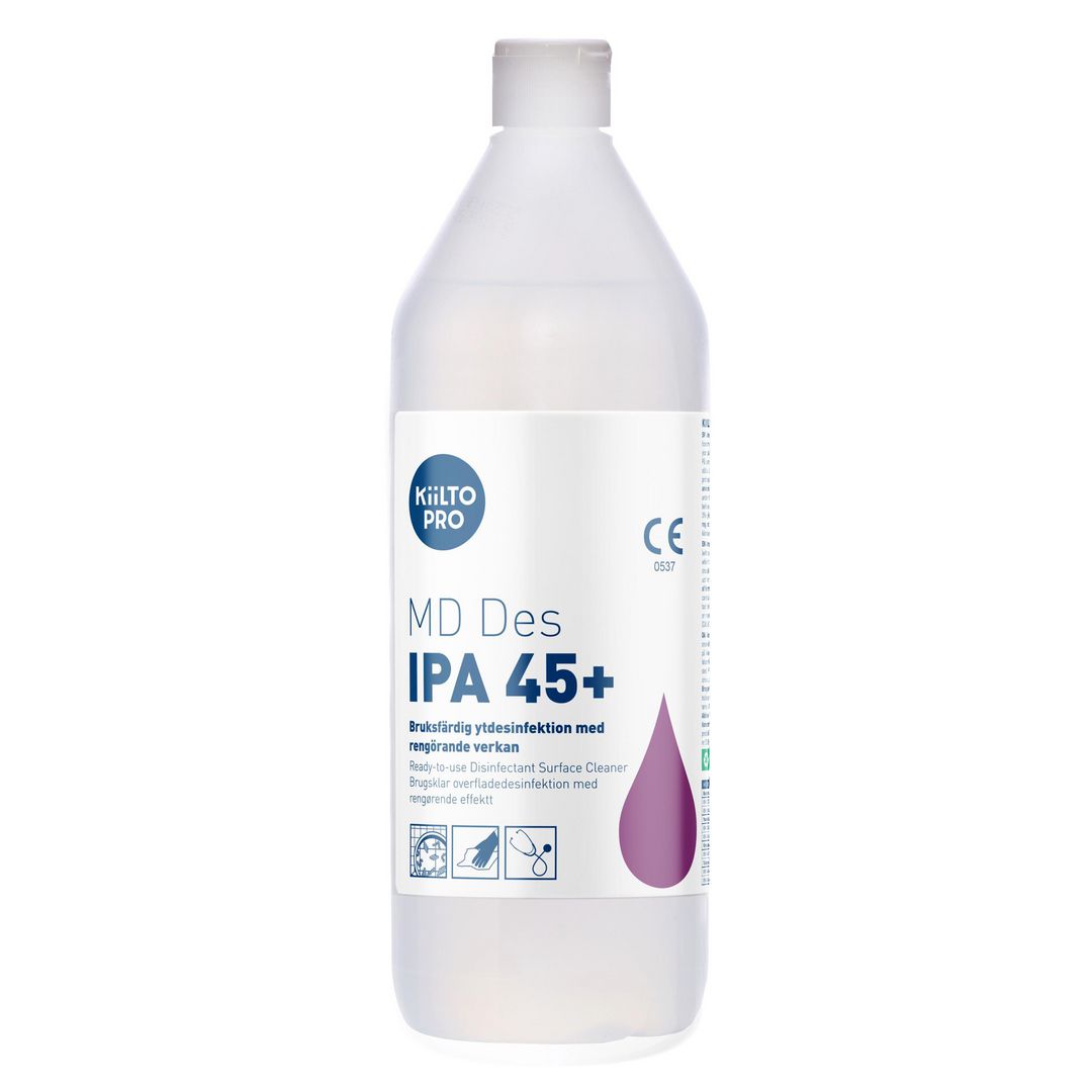 KIILTO PRO Ytdesinfektion MD IPA 45+ 1L | Städ och hygien - Desinfektionsmedel - Ytdesinfektion | Kontorsexperten