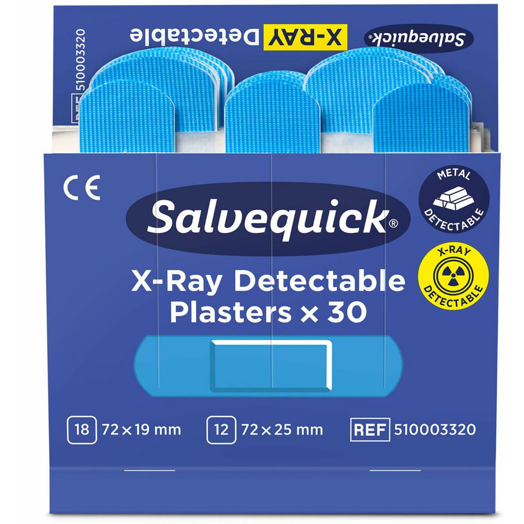 SALVEQUICK Plåster X-Ray 30/fp | Skyddsutrustning - Första Hjälpen - Förband och Refill | Kontorsexperten
