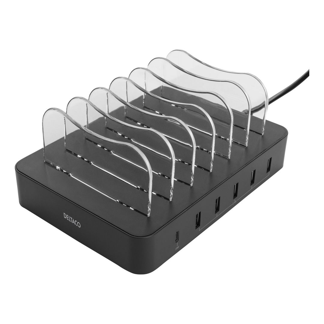 DELTACO Laddningsstation 6 Enheter | Datorprodukter - Kringutrustning - Laddningsstationer | Kontorsexperten