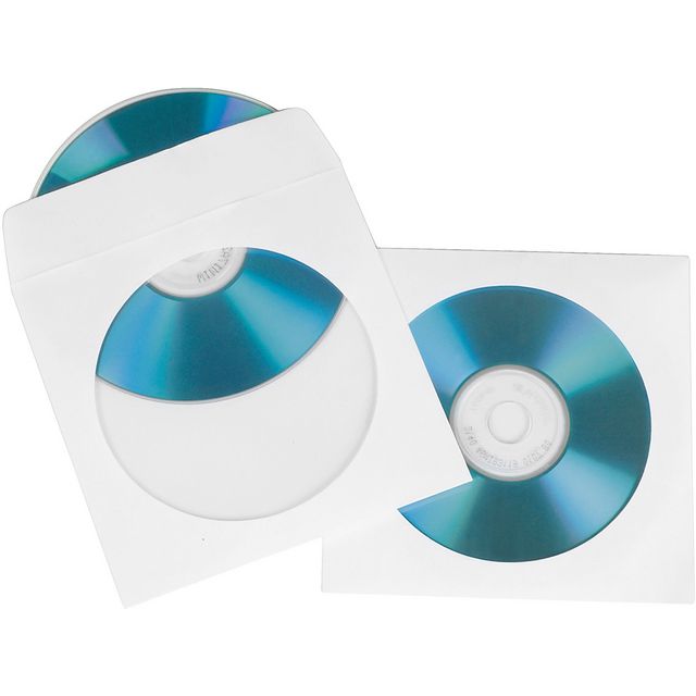 HAMA CD-Ficka Papper Vit 100/fp | Datorprodukter - Lagring - Lagringsförvaring | Kontorsexperten