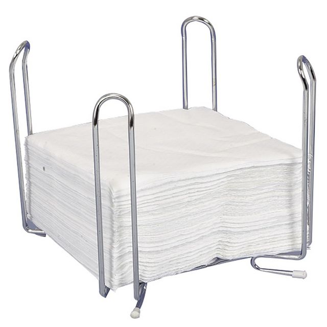 Servetthållare i kromplätering, 18x18x17cm 250 g | Kök och servering - Servetter och dukar - Servettdispenser | Kontorsexperten