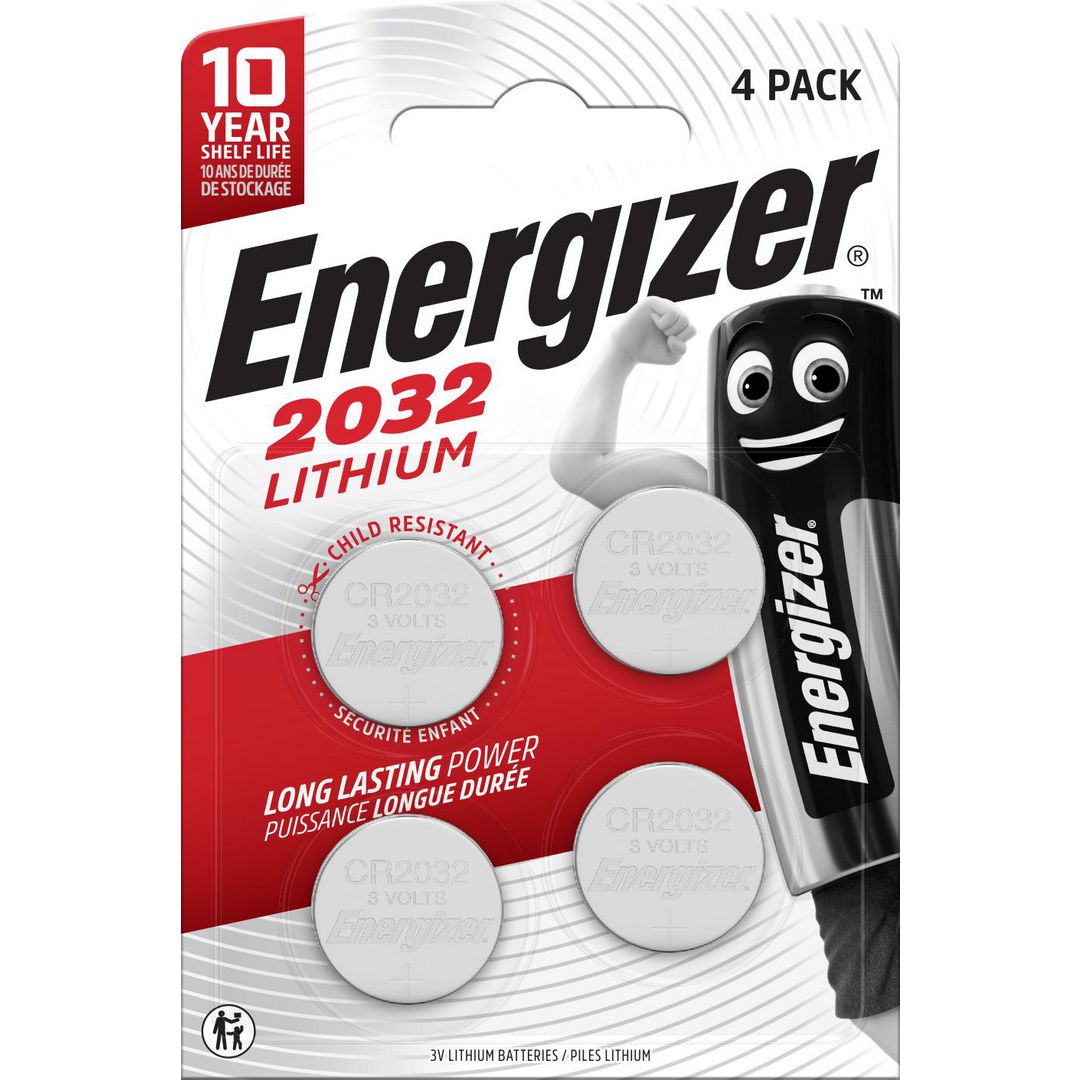 ENERGIZER Batteri Lithium CR2032 4/fp | Kontorsmaskiner - Batterier - Knappcellsbatterier | Kontorsexperten