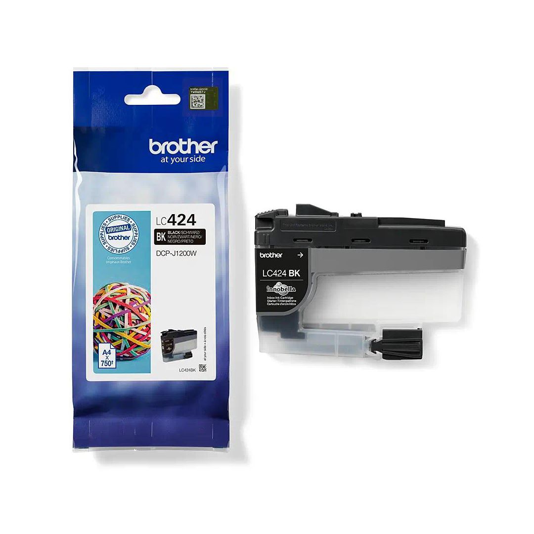 BROTHER Bläckpatron LC424BK svart | Toner och bläck - Bläckpatroner - Bläckpatroner Brother | Kontorsexperten