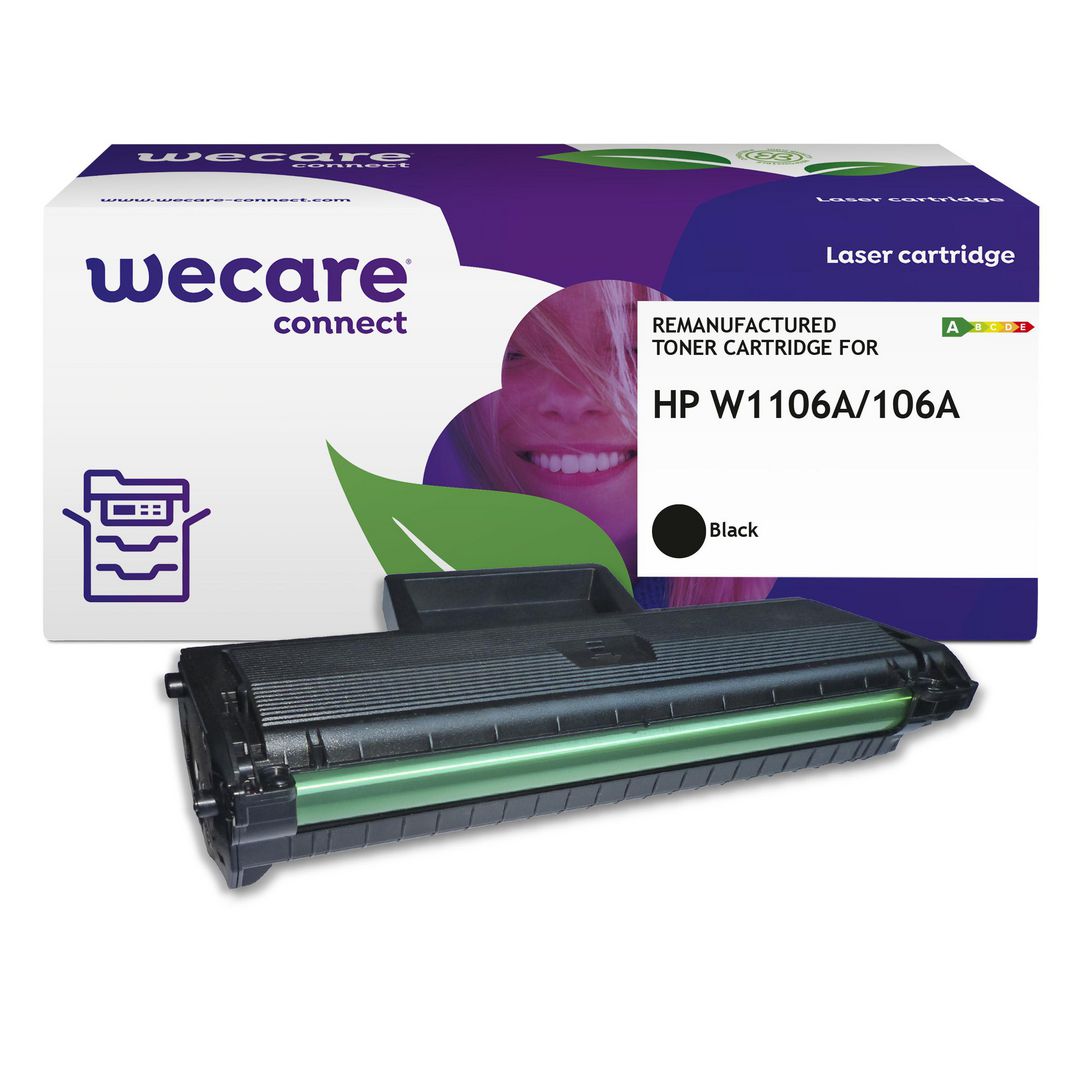 WECARE Toner HP W1106A 106A 1K svart | Toner och bläck - Tonerkassetter - Toner WeCare | Kontorsexperten