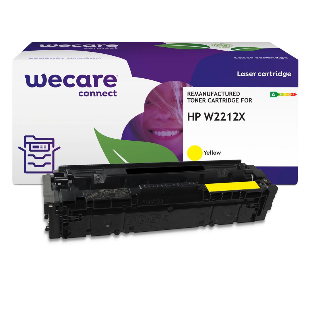 WECARE Toner HP W2212X 207X 2,45K gul | Toner och bläck - Tonerkassetter - Toner WeCare | Kontorsexperten
