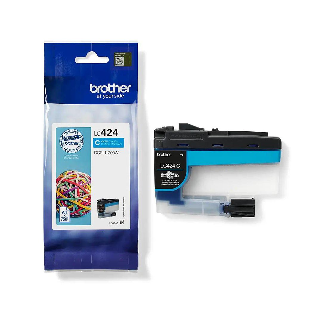 BROTHER Bläckpatron LC424C cyan | Toner och bläck - Bläckpatroner - Bläckpatroner Brother | Kontorsexperten
