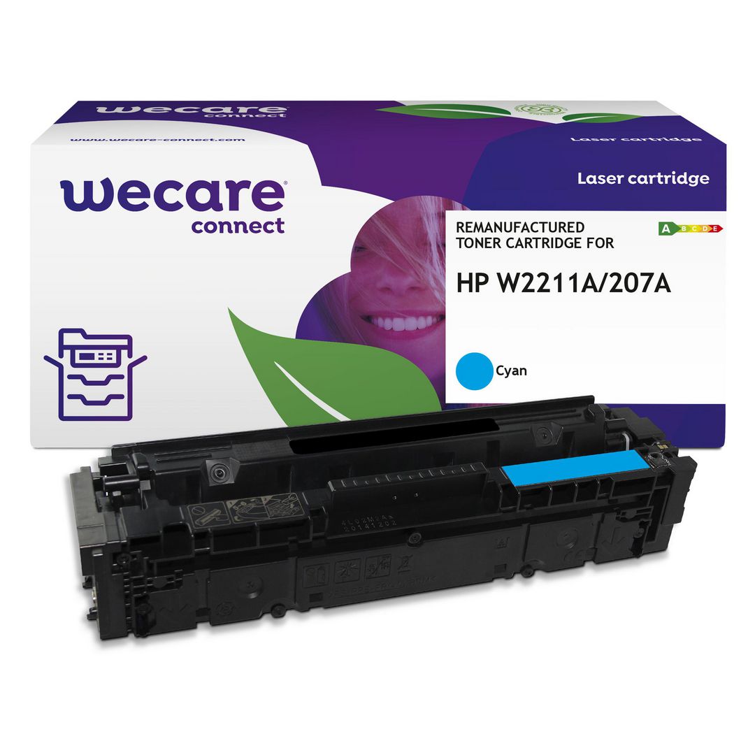 WECARE Toner HP W2211A 207A 1,25K cyan | Toner och bläck - Tonerkassetter - Toner WeCare | Kontorsexperten