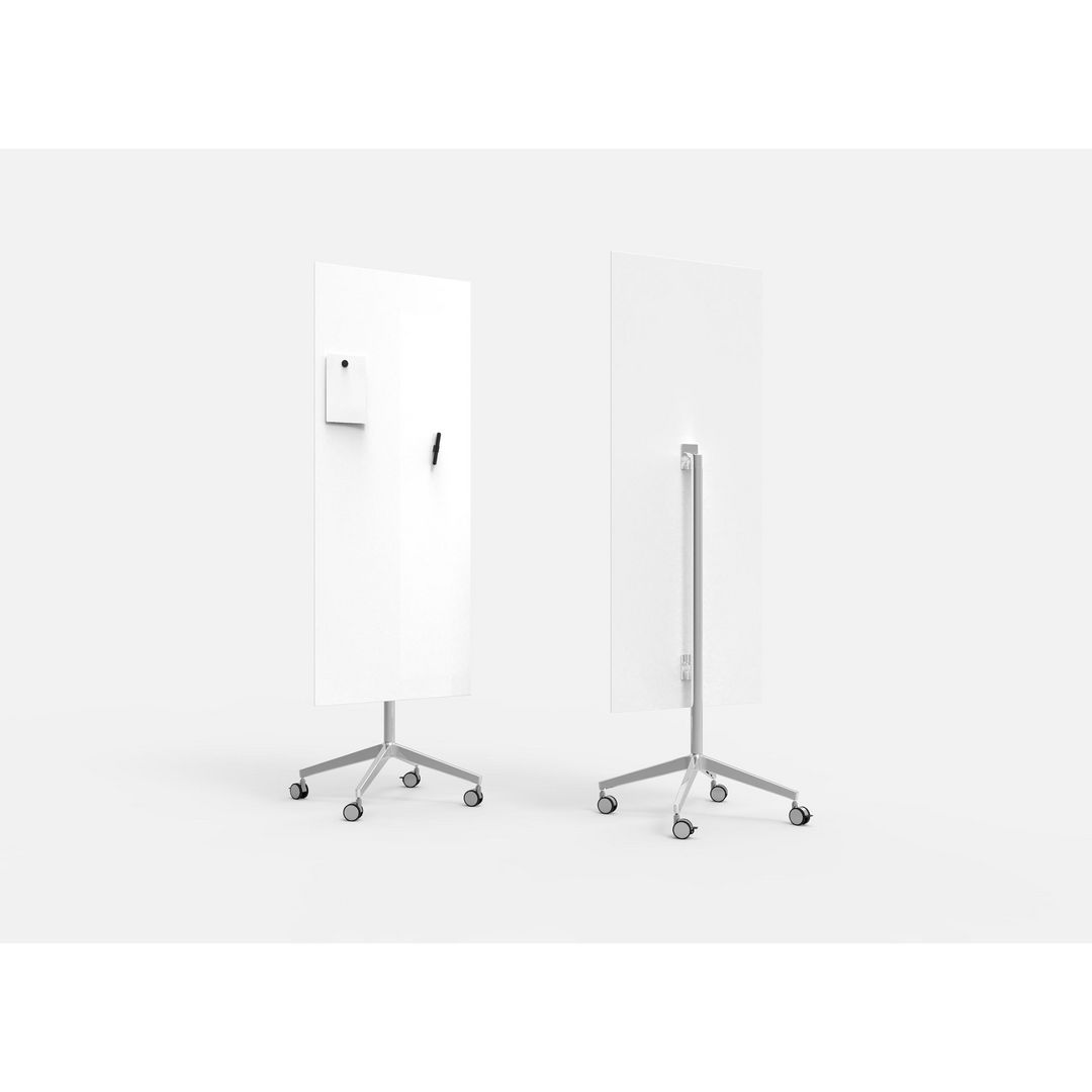 LINTEX Glastavla mobil 650x1960mm vit | Kontorsmöbler och inredning - Whiteboardtavlor och tillbehör - Whiteboardtavlor mobil - Glas | Kontorsexperten