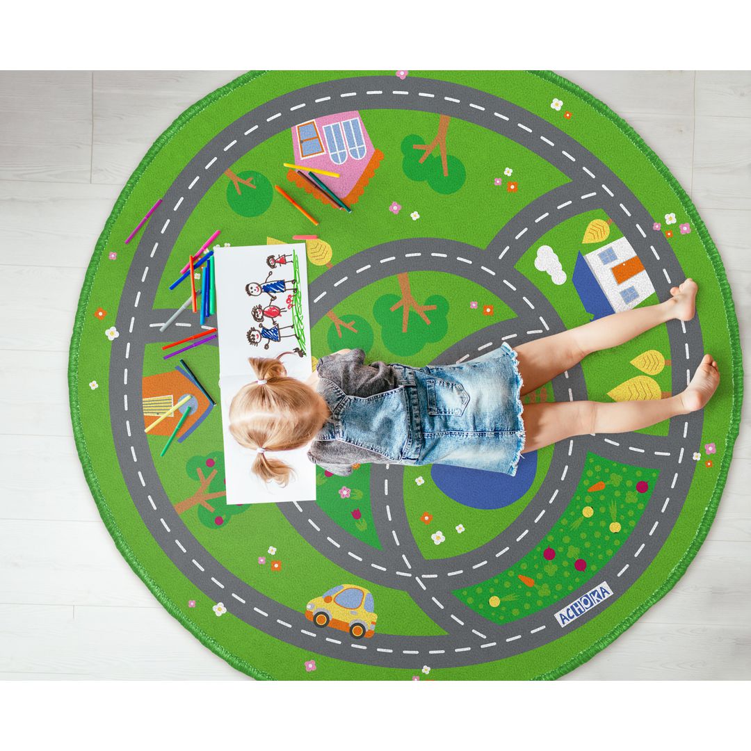 ACHOKA Lekmatta Rund | Skolmöbler och inredning - Mattor - Mattor - Aktivitet | Kontorsexperten
