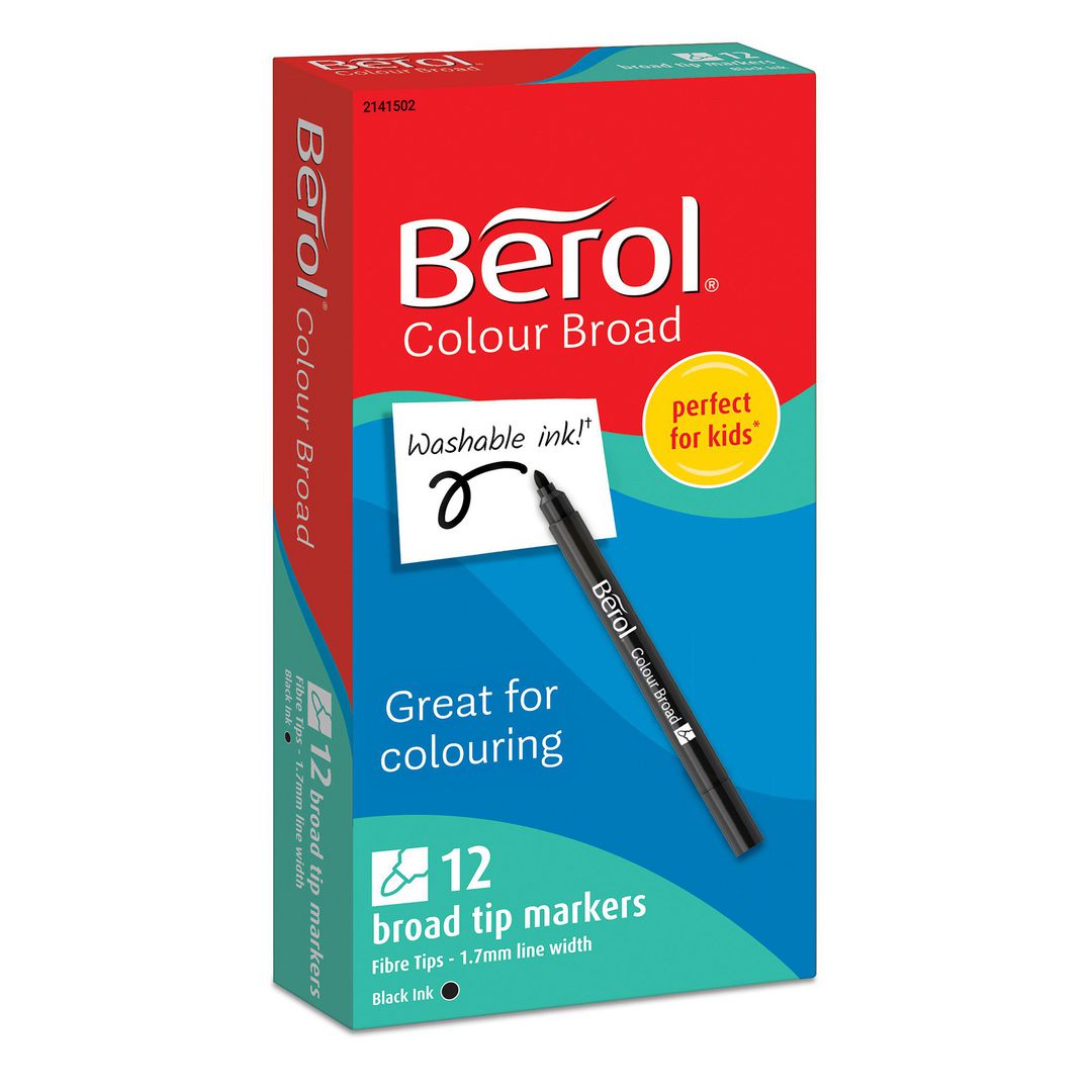 BEROL Fiberpenna Broad 12/fp | Skola och förskola - Pennor och tillbehör - Fiberpennor - Standard | Kontorsexperten