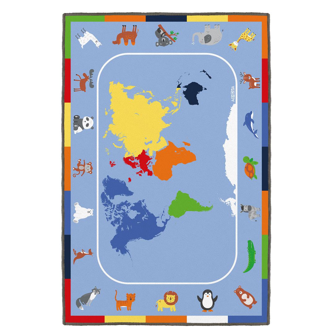 ACHOKA Matta Djurens värld | Skolmöbler och inredning - Mattor - Mattor - Aktivitet | Kontorsexperten