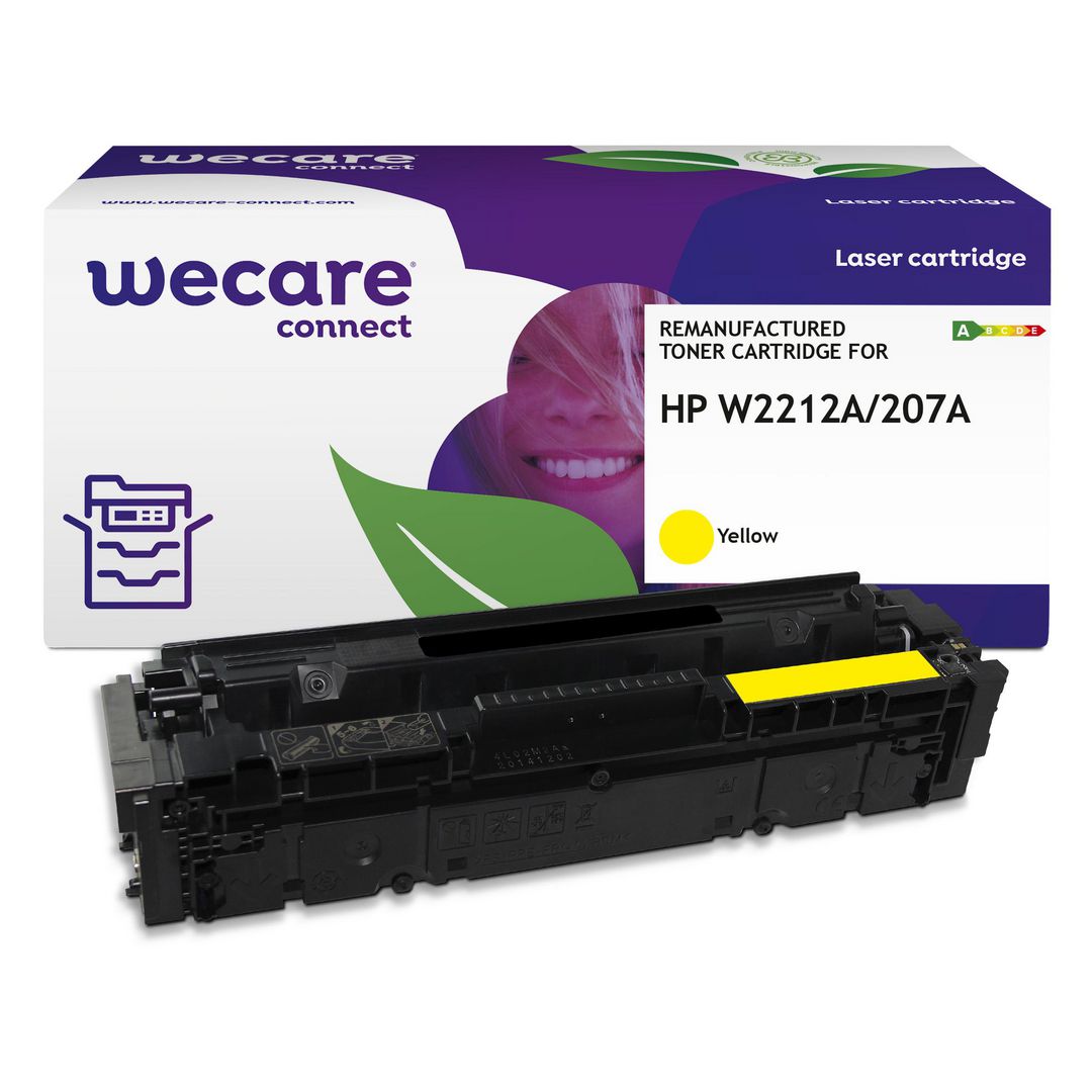 WECARE Toner HP W2212A 207A 1,25K gul | Toner och bläck - Tonerkassetter - Toner WeCare | Kontorsexperten