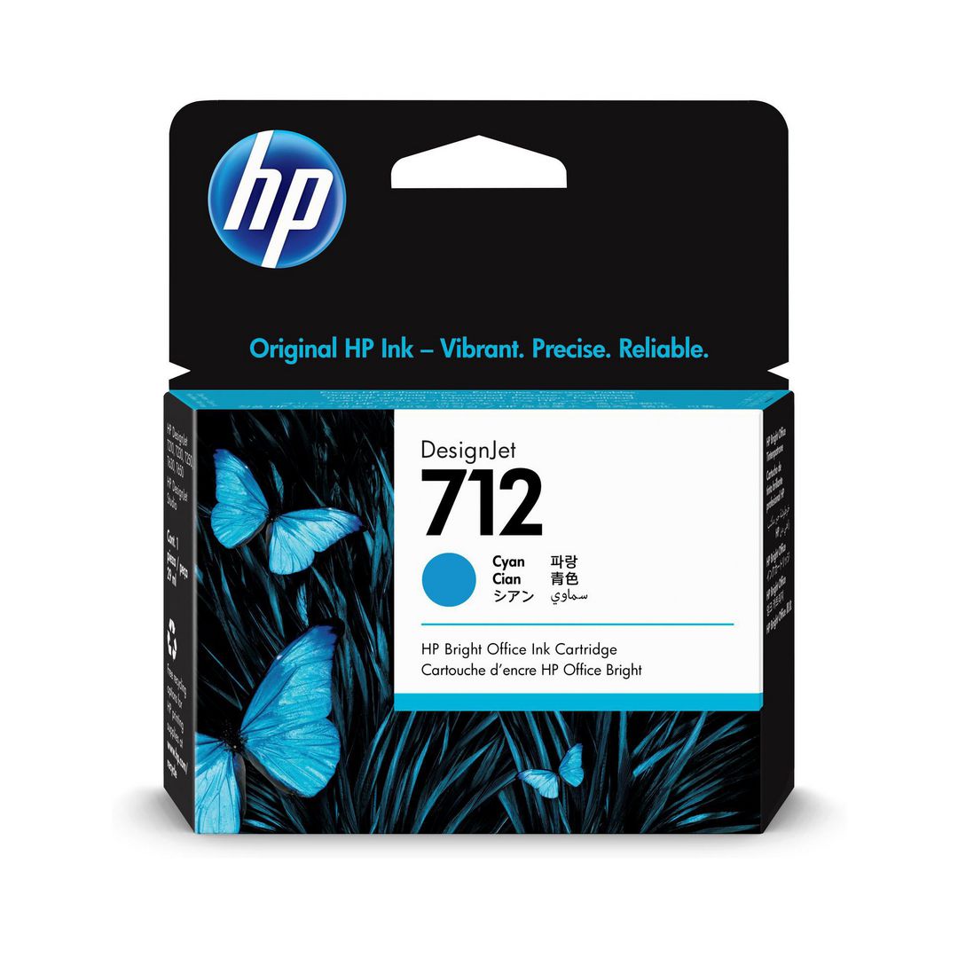 HP Bläckpatron 3ED67A 712 Cyan | Toner och bläck - Bläckpatroner - Bläckpatroner HP | Kontorsexperten