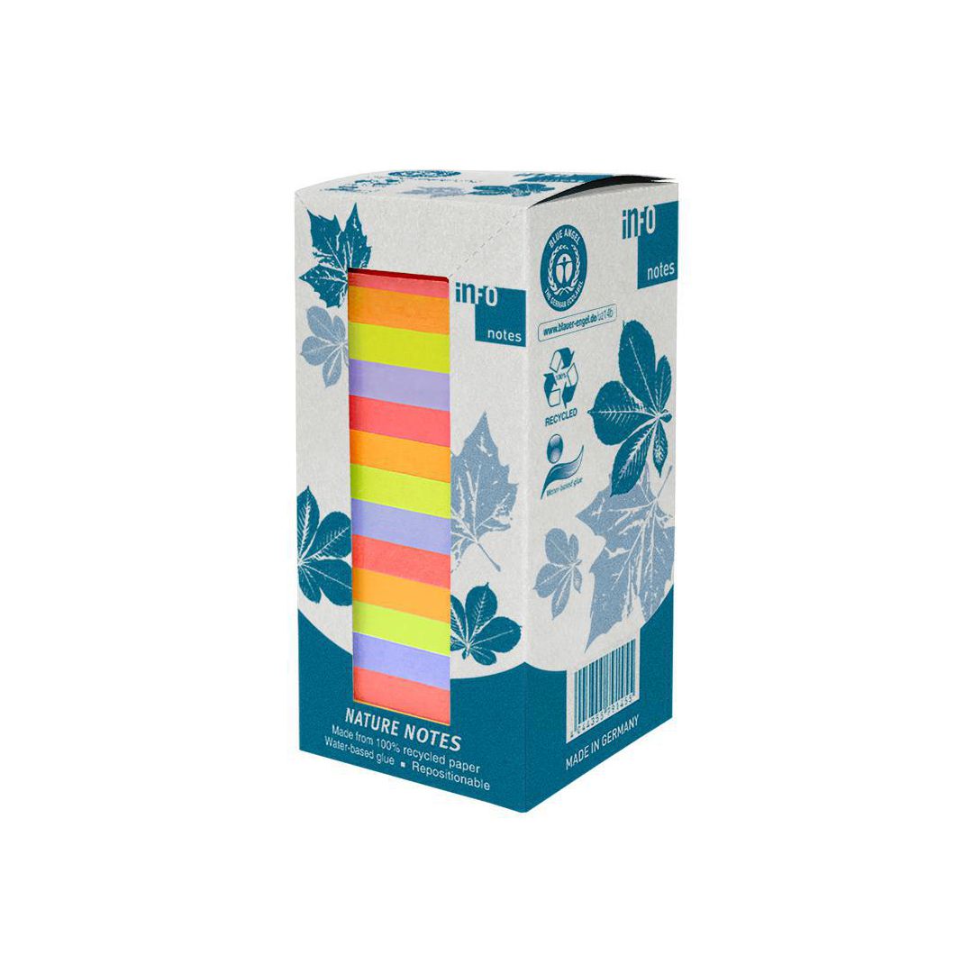INFO Notes Nature 75x75mm neon 16/fp | Kontorsmaterial - Notes och Post-It - Notes - Färgade | Kontorsexperten