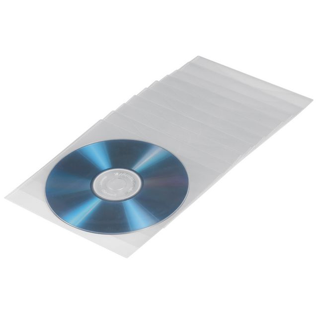 HAMA CD/DVD-Fodral Transparent 100/fp | Datorprodukter - Lagring - Lagringsförvaring | Kontorsexperten