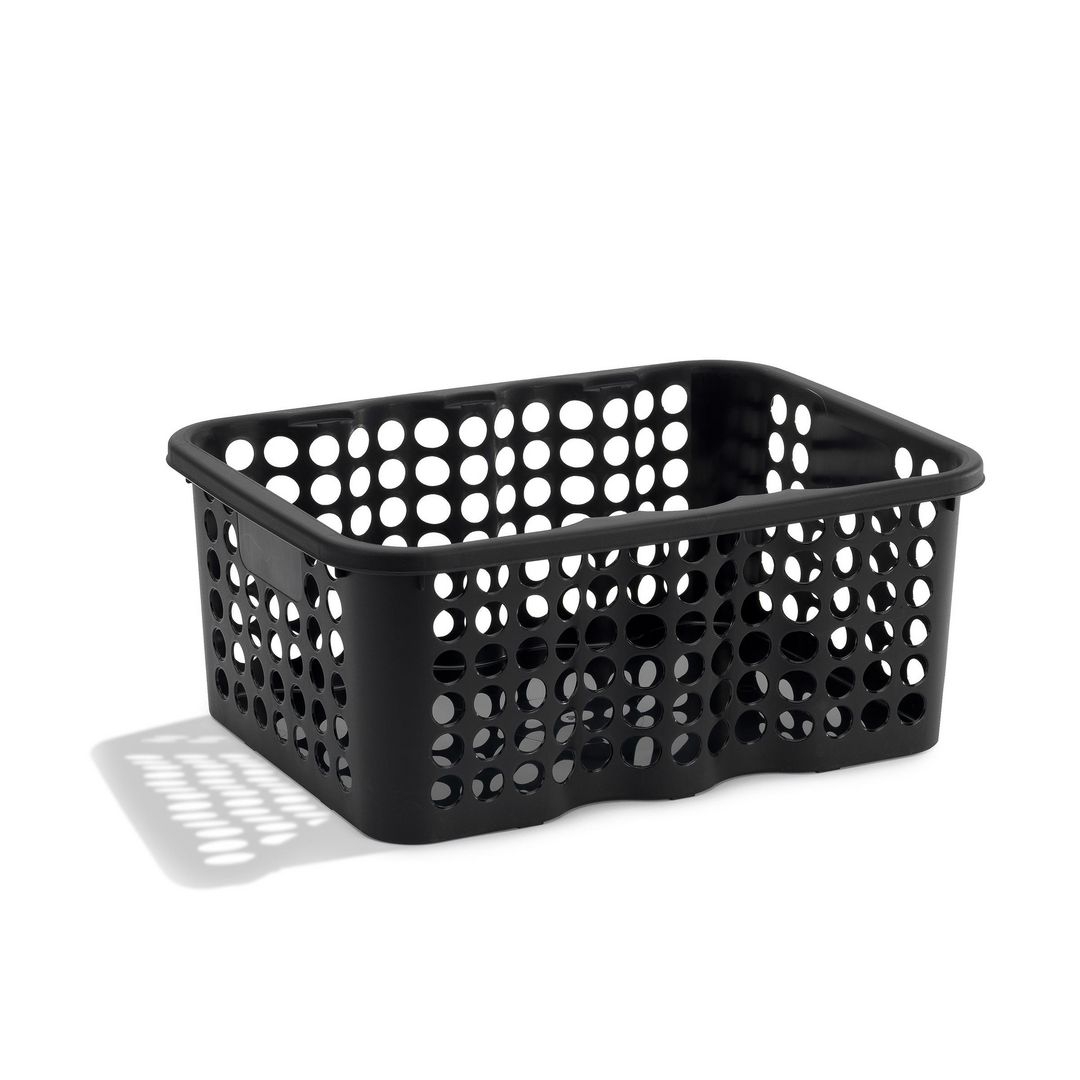 NORDISKA PLAST Förvaringskorg 12 L, svart | Skolmöbler och inredning - Förvaringsmöbler - Backar, boxar och korgar | Kontorsexperten