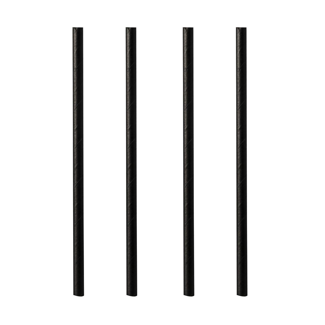 PAPSTAR Sugrör papper 8mmx21cm svart 100/fp | Kök och servering - Engångsartiklar - Sugrör och Tandpetare | Kontorsexperten