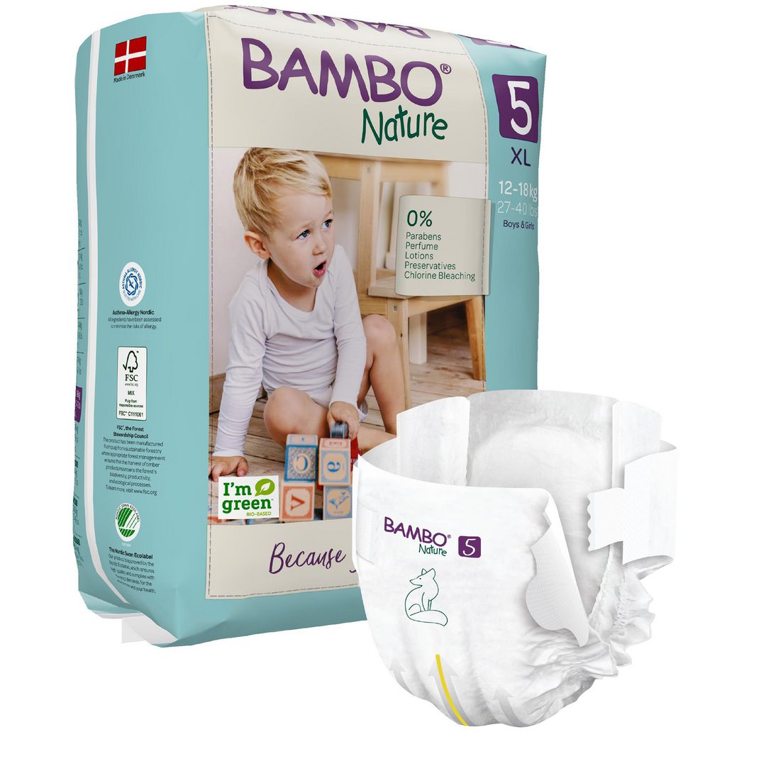 BAMBO Blöja Nature S5 12-18kg 22/fp | Sjukvård och omsorg - Hygien - Barnblöjor | Kontorsexperten