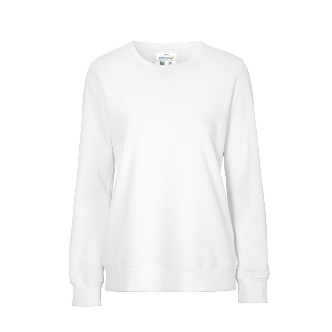 COTTOVER Sweatshirt Crew Neck dam vit XL | Arbetskläder - Arbetströjor - Sweatshirts och koftor | Kontorsexperten