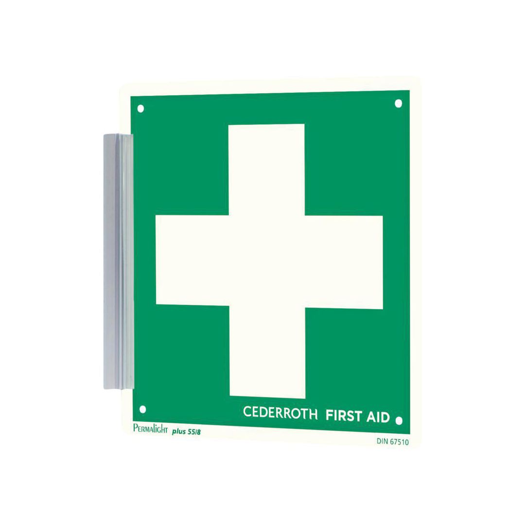 CEDERROTH Hållare för Första Hjälpen-skylt | Skyddsutrustning - Första Hjälpen - Stationer och tavlor | Kontorsexperten