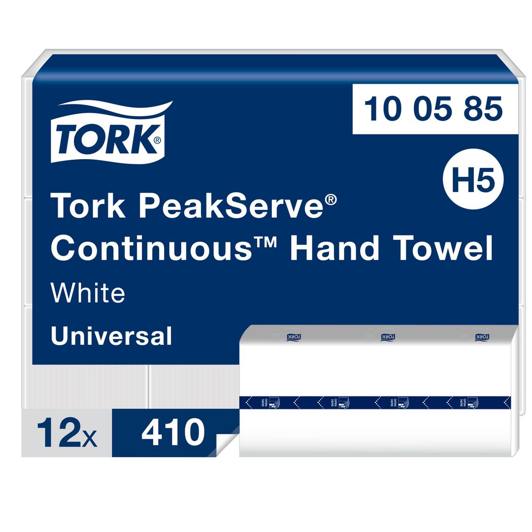 TORK Pappershandduk Universal H5 PeakServe 1-lagers vit 4920/krt | Städ och hygien - Toalettpapper och torkpapper - Pappershanddukar | Kontorsexperten