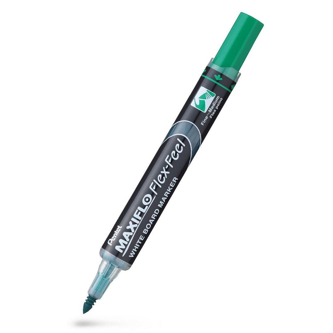 PENTEL Whiteboardpenna Maxiflo Flex grön | Kontorsmaterial - Pennor - Whiteboardpennor - Skuren spets | Kontorsexperten