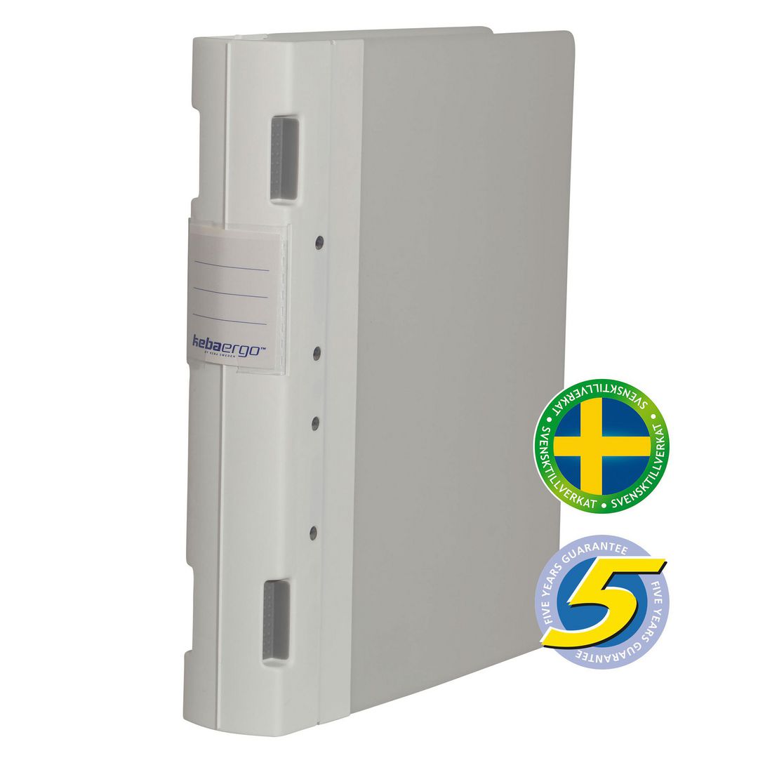 KEBA Gaffelpärm Ergo A4 55mm vit/neutral | Kontorsmaterial - Pärmar och register - Gaffelpärmar i plast | Kontorsexperten
