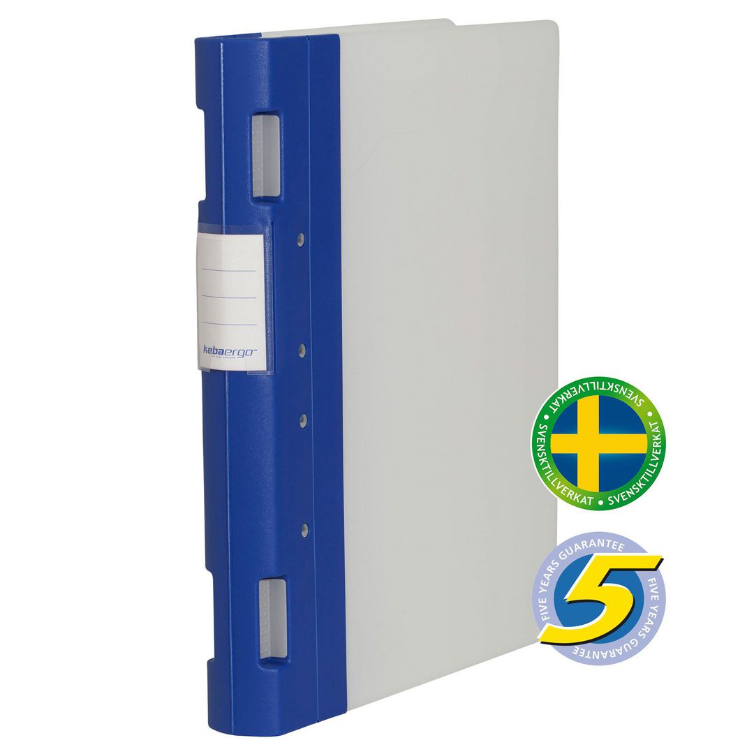 KEBA Gaffelpärm Ergo A4 40mm blå/neutral | Kontorsmaterial - Pärmar och register - Gaffelpärmar i plast | Kontorsexperten