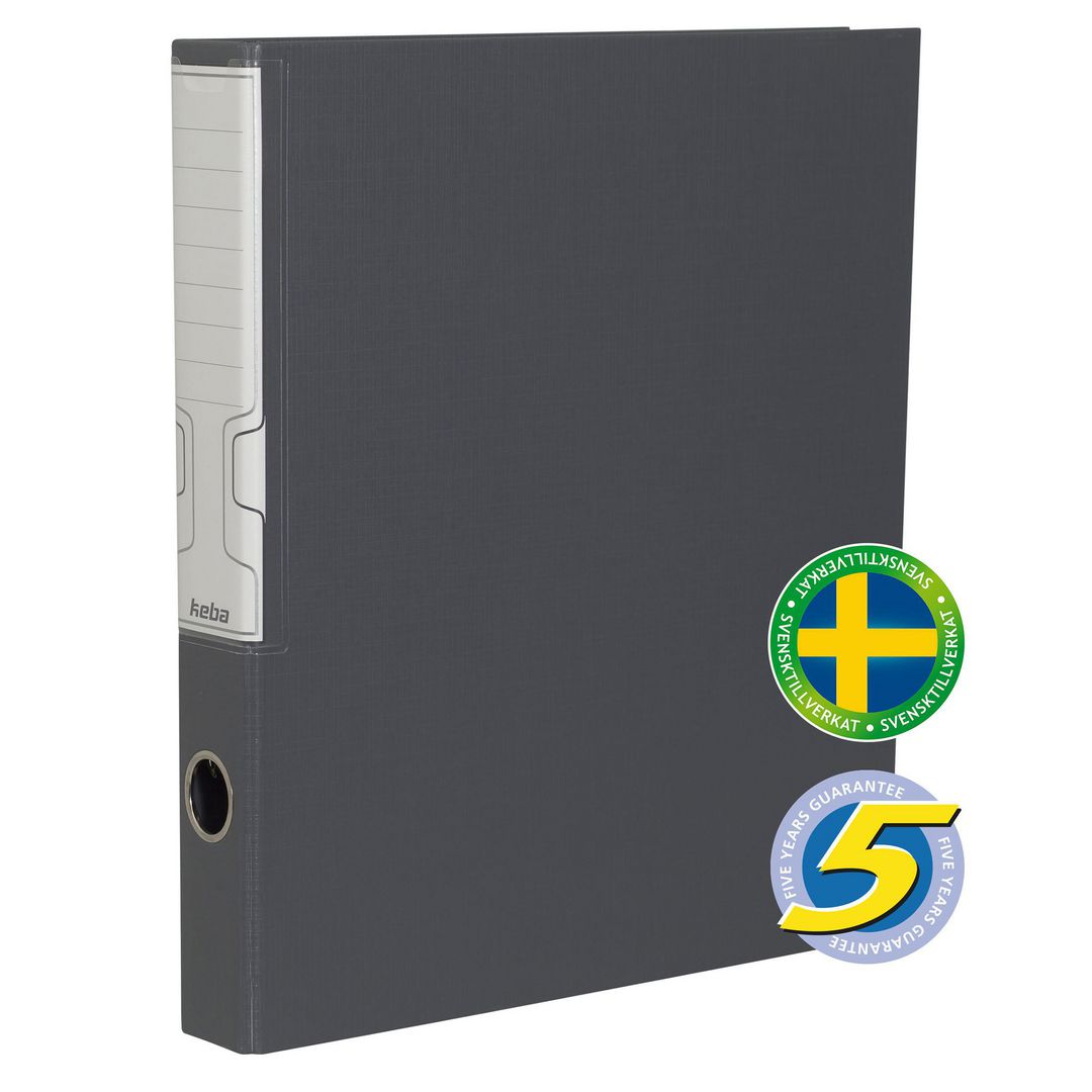 KEBA Ringpärm-D grafitgrå | Kontorsmaterial - Pärmar och register - Ringpärmar | Kontorsexperten