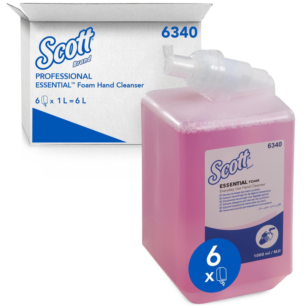 SCOTT Skumtvål Essential rosa 1l 6/fp | Städ och hygien - Tvål och hygien - Hygiensystem - Kimberly Clark | Kontorsexperten