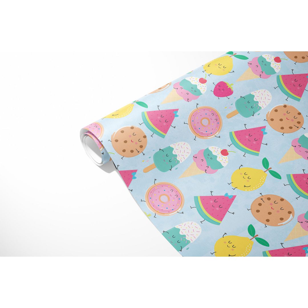 HEDLUNDS OF SWEDEN Presentpapper Popsicle 70cmx10m | Emballage och lagerutrustning - Presentinslagning - Presentpapper och Julpapper | Kontorsexperten