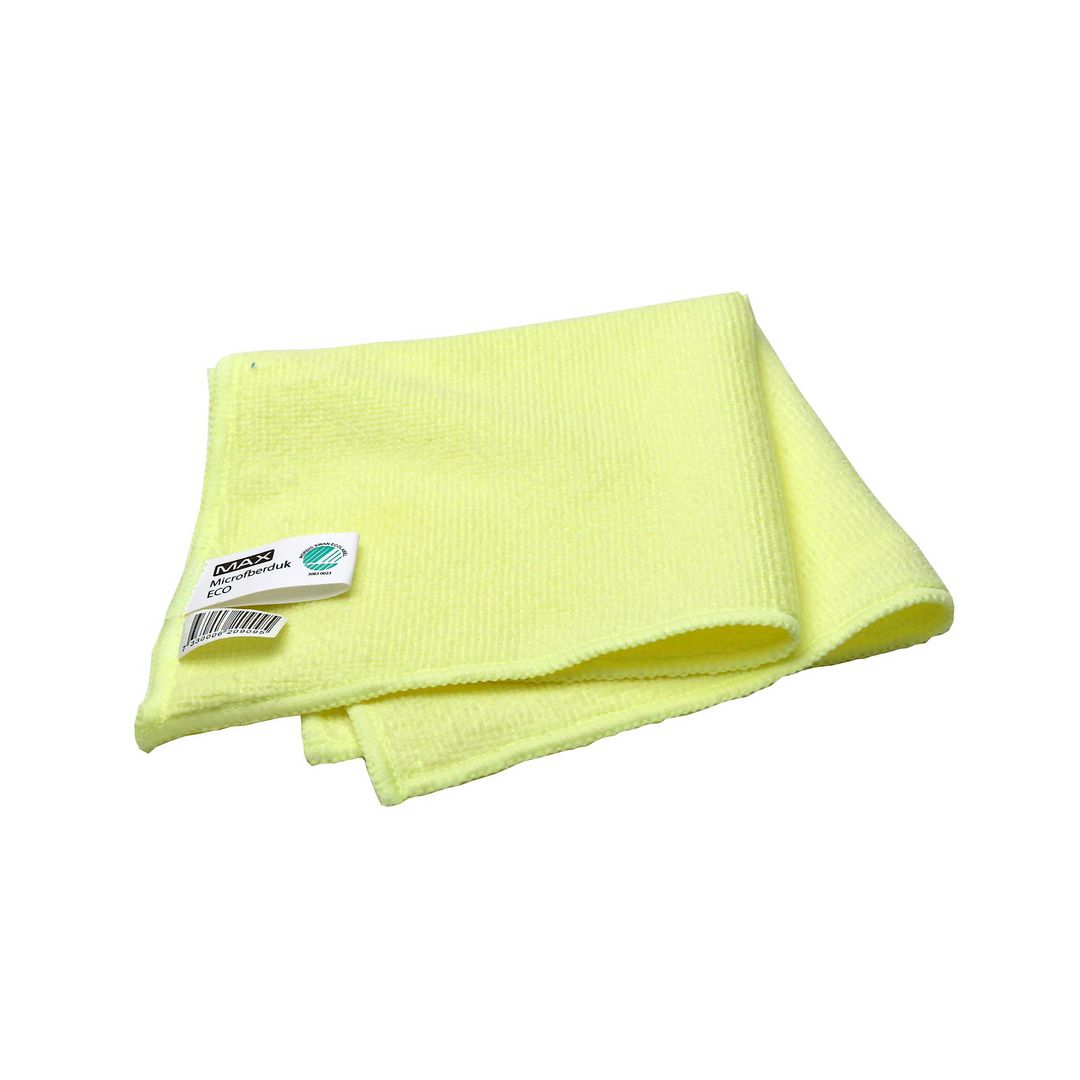 MAX Mikrofiberduk ECO 32x32cm gul 10/fp | Städ och hygien - Städdukar och diskdukar - Städdukar - Mikro | Kontorsexperten