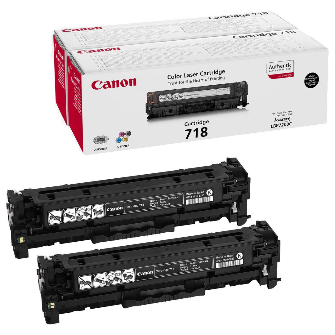 CANON Toner, 718, svart, 2662B005 2/fp | Toner och bläck - Tonerkassetter - Toner Canon | Kontorsexperten