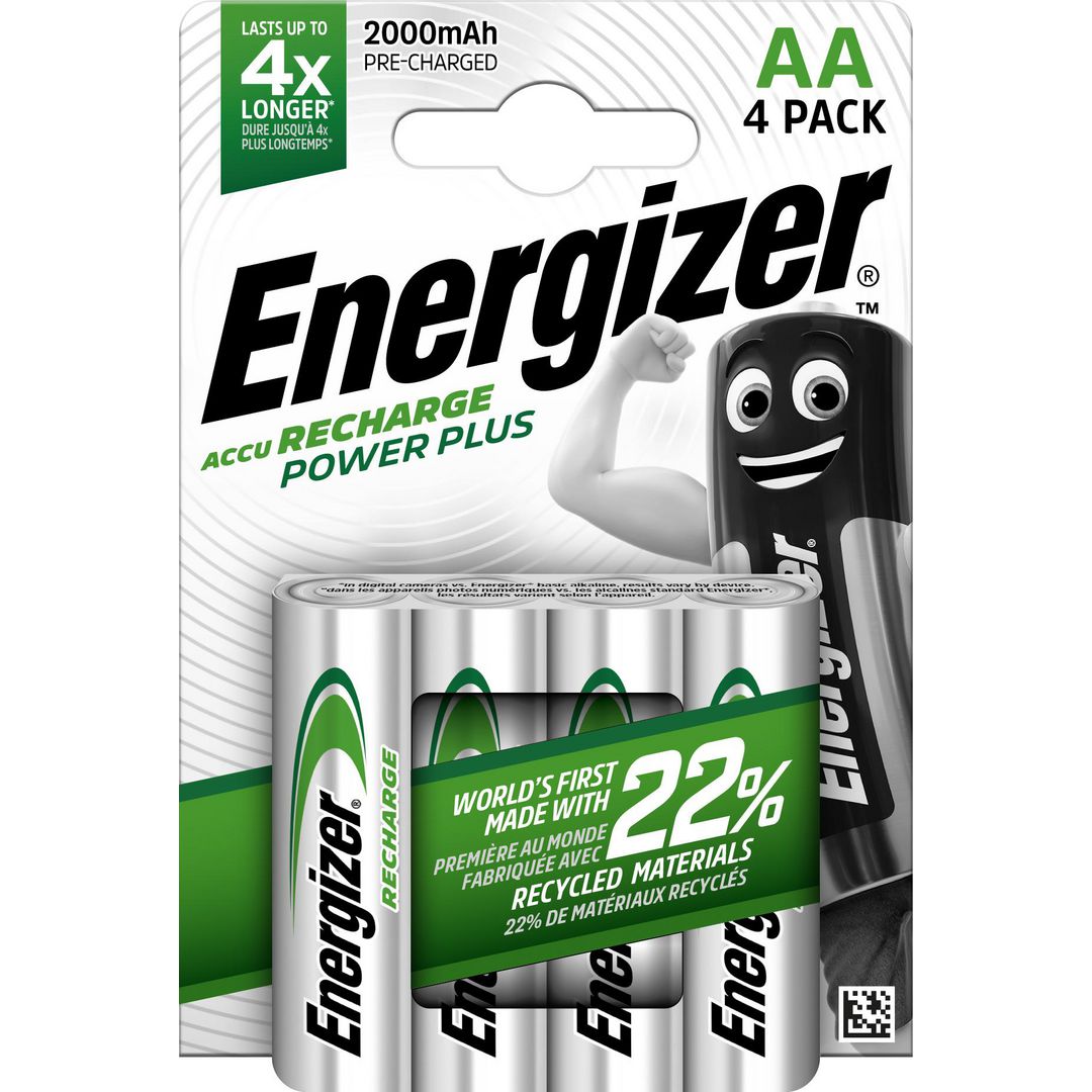 Energizer Batteri Laddbar P-P AA 4/fp | Kontorsmaskiner - Batterier - Uppladdningsbara | Kontorsexperten