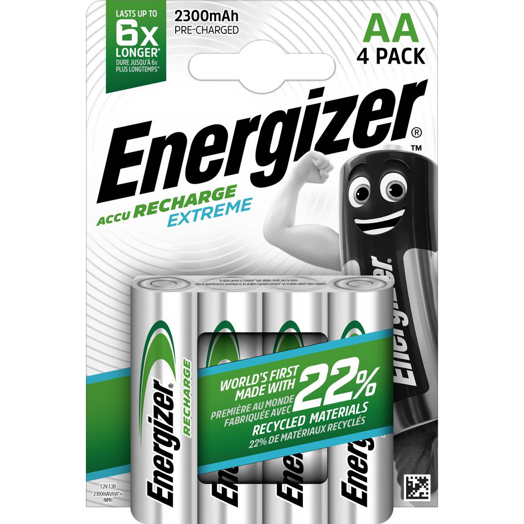 ENERGIZER Batteri Laddbar AA Extreme 4/fp | Kontorsmaskiner - Batterier - Uppladdningsbara | Kontorsexperten