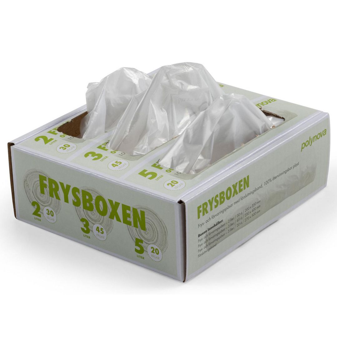 POLYNOVA Fryspåse på rulle box 2,3,5L transparenta 3/fp | Kök och servering - Plast och fryspåsar - Fryspåsar | Kontorsexperten