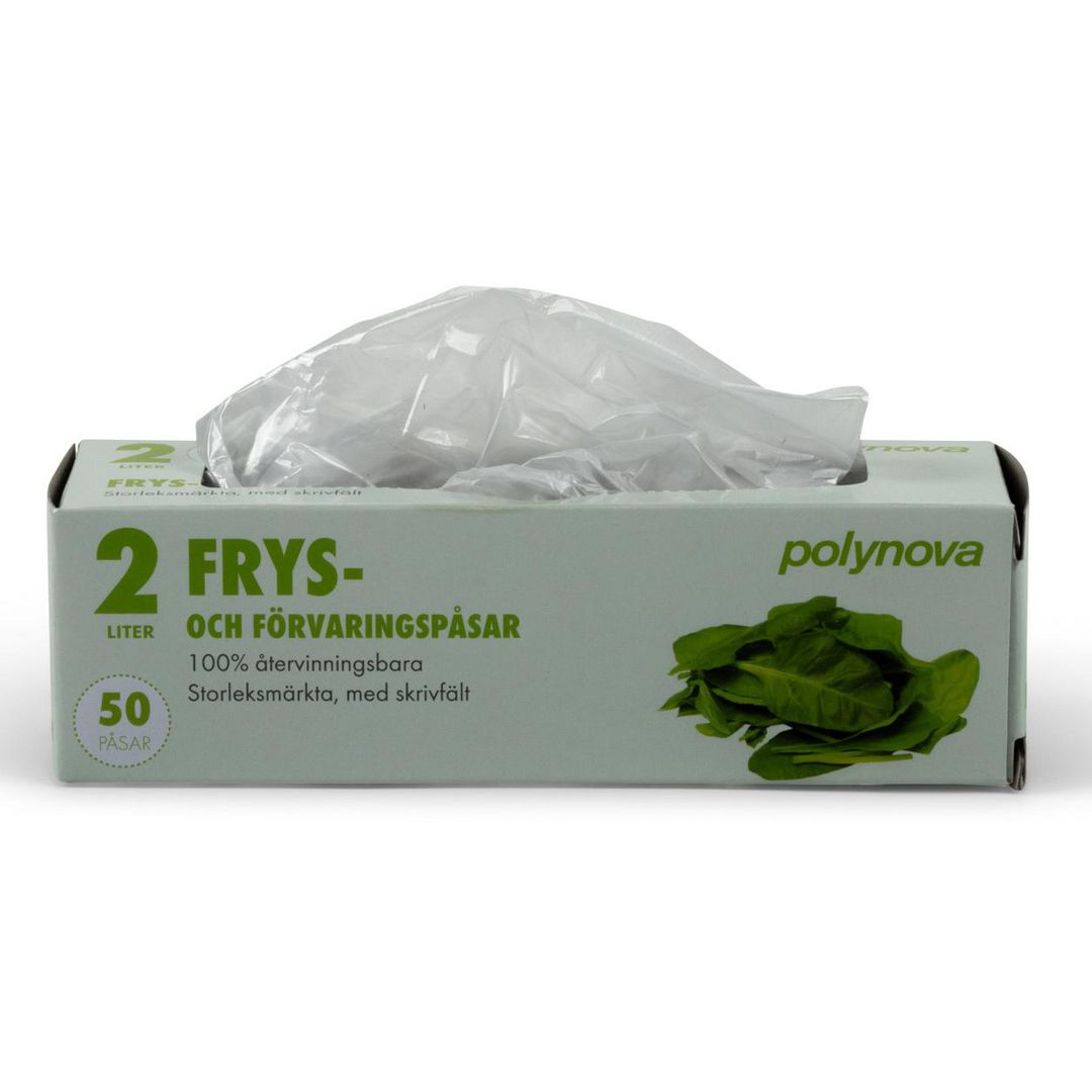 POLYNOVA Fryspåse på rulle 2L transparenta 50/rl | Kök och servering - Plast och fryspåsar - Fryspåsar | Kontorsexperten
